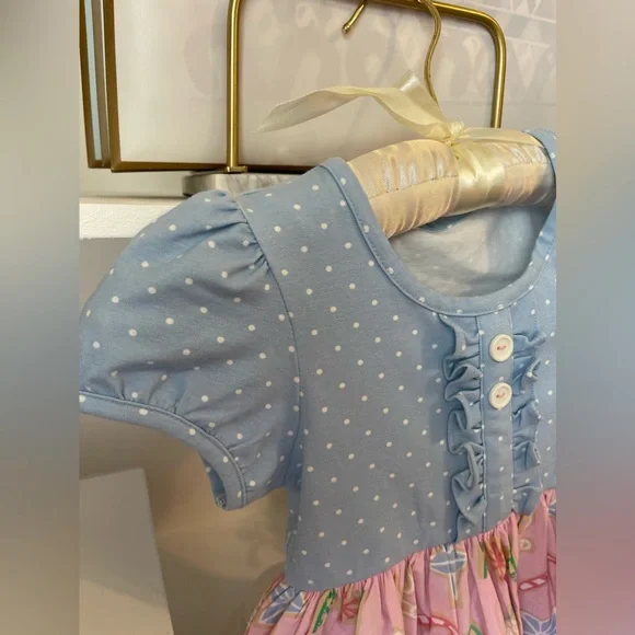 Eleanor Rose Girl’s blouse top holiday Christmas size 5-6 EUC - Picture 4 of 5